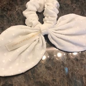 White eyelet scrunchie